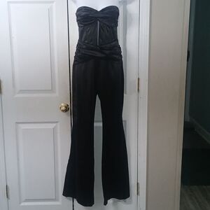 Cherley Twisted strapless cutout corset straight leg party jumpsuit  Sz M NWT